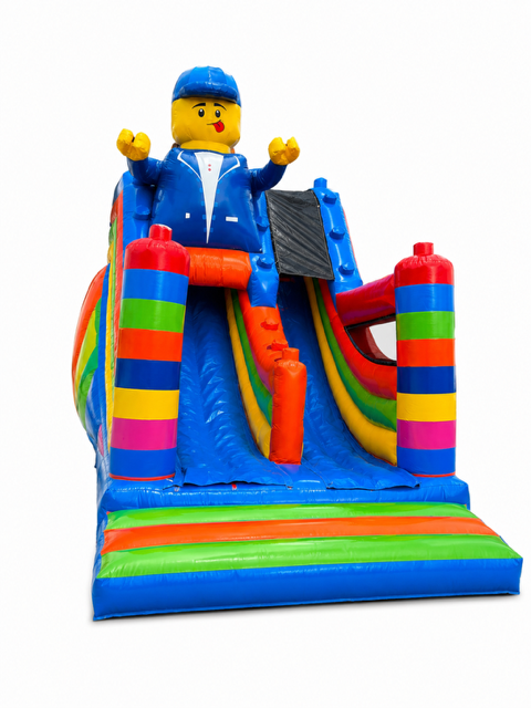 structure toboggan gonflable lego